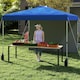 image 3 of COSTWAY 300 x 300 cm Pop up Canopy Tent With Sidewall Blue