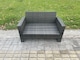 image 5 of Fimous 7 Seater Rattan Wicker Garden Furniture Patio Conservatory Sofa Set Indoor Outdoor with Dining Table Double Seat Sofa Big Footstool Side Table