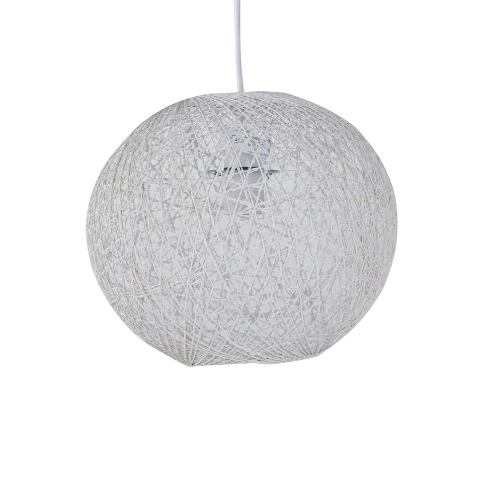 image 1 of Set of 2 Abaca - White 10 Globe Ceiling Light Shades" White