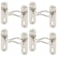 4x Satin Nickel Keyhole