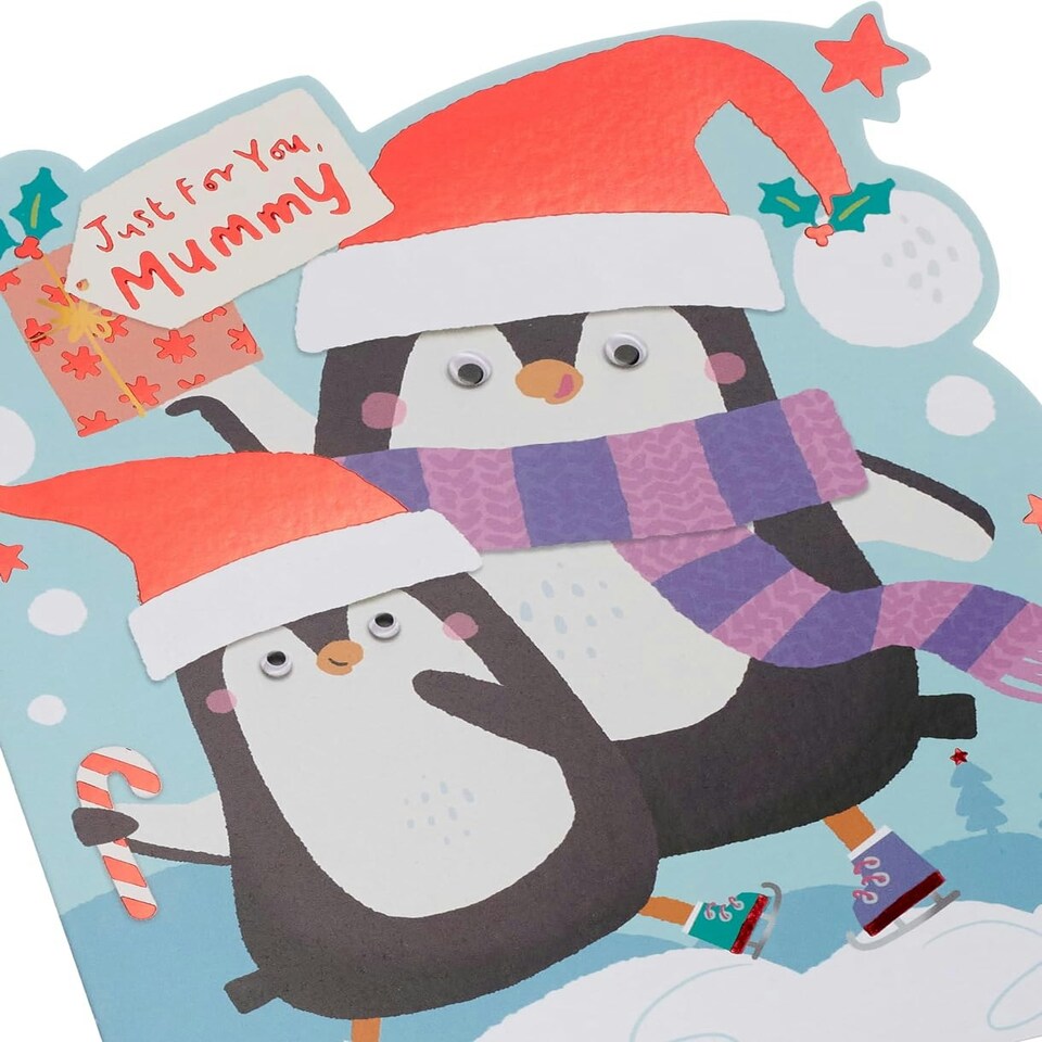 image 1 of Cute Penguins Design Mummy Christmas Card
