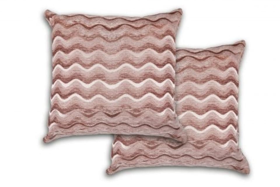 image 1 of Waves Cushion Cover 43cm x 43cm Dusky Pink | Pink | Pink