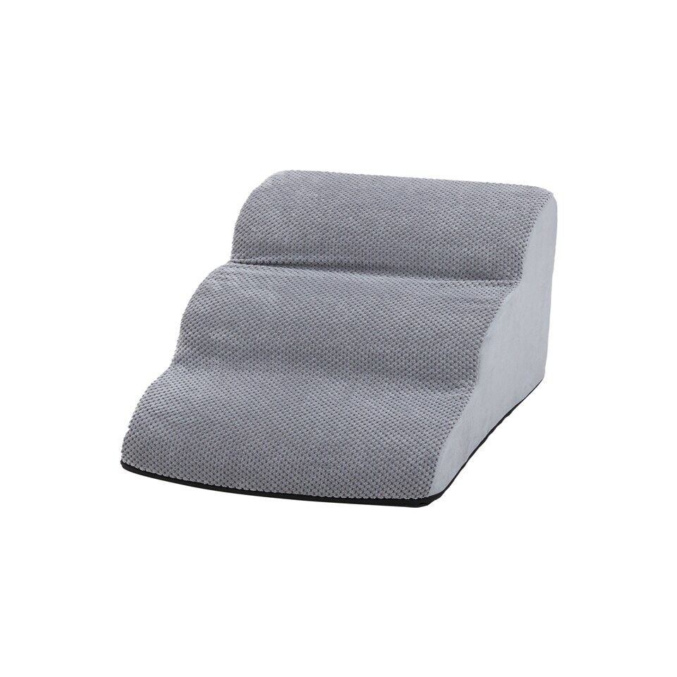 image 1 of Living and Home Non-Slip Pet Steps with Removable Washable Cover for Cats & Dogs | Grey | Grey | 1