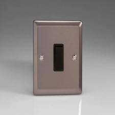 Varilight XR1B Rocker Switches 1-Gang Pewter Effect Black N/A