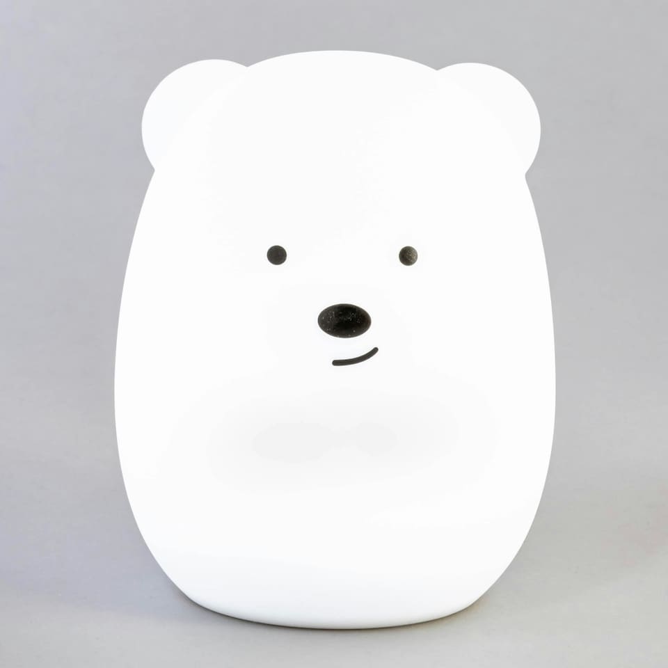 image 1 of BHS Glow Kid's LED Bear Table Lamp, White | White | White
