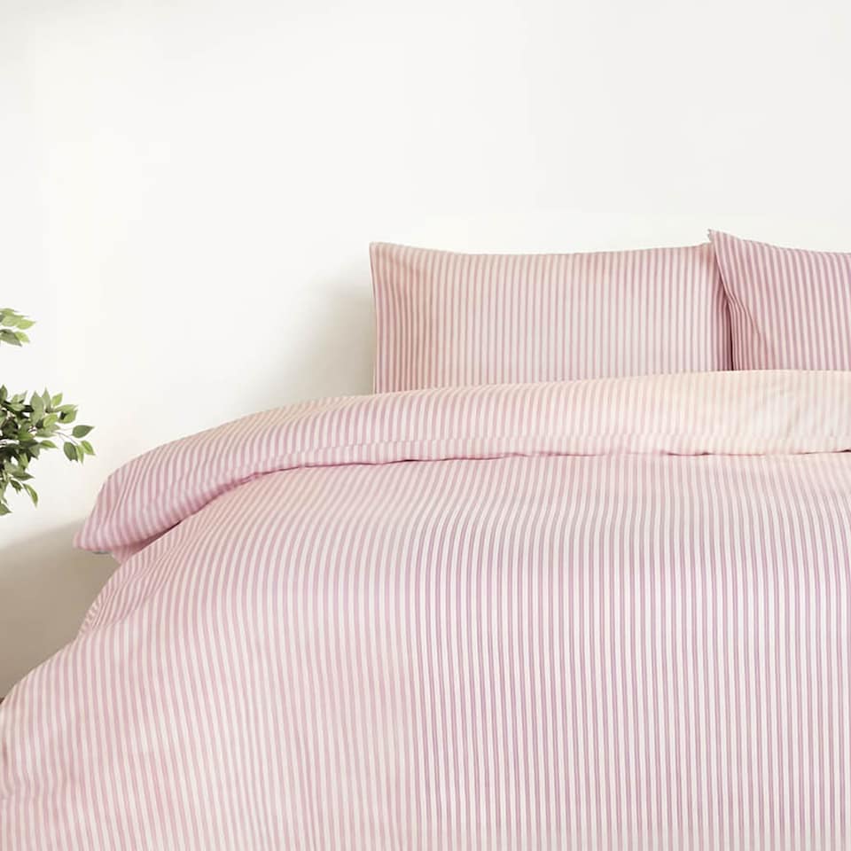 image 1 of Martex Studio Edition Pink Pinstripe Duvet Cover Set - King
