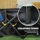 image 9 of Outsunny 180L Folding Garden Trolley Wagon Cart w/ Extendable Side Walls, Black