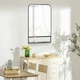 image 2 of HOMCOM Rectangle Wall Mirror with Shelf 86 x 53 cm, for Living Room, Bedroom