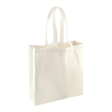 Westford Mill Fairtrade Cotton Classic Tote Shopping Bag - Natural - One Size Cream