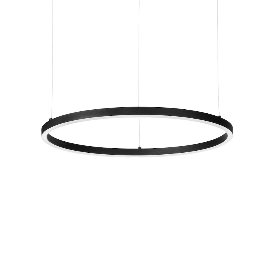 ORACLE Slim 70cm Non-Dim 4000K Round Integrated LED Pendant Ceiling Light Black