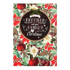 Hallmark Christmas Card To Brother and Family 'So Much Happiness' - Medium