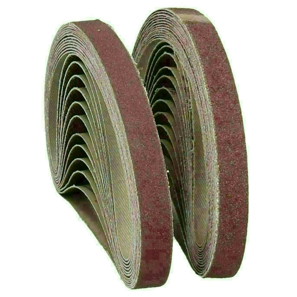 image 1 of 457mm x 13mm Mixed Grit Abrasive Sanding Belts Power File Sander Belt 100 Pack