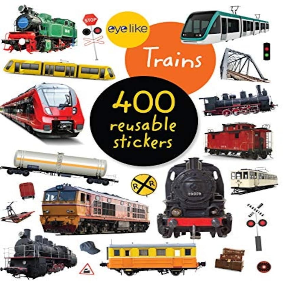 image 1 of Eyelike Stickers Trains - 18D Kids Activity & Sticker - PAPERBACK - 9781523511273
