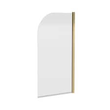 Brushed Brass Reversible Hinged 6mm Bath Shower Screen 1430x790mm | Copper | Brushed Brass | 1
