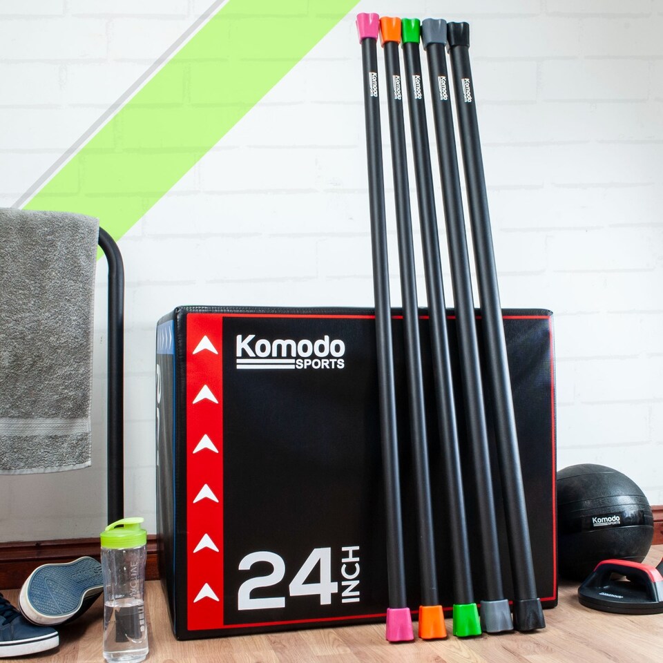 image 1 of Komodo Aerobic Weighted Exercise Bar - 8kg