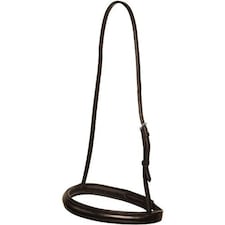 Collegiate Leather Cavesson Noseband IV - Brown - Warmblood