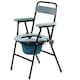 image 3 of Folding Steel Commode Toilet Chair Foldable Seat And Pan Portable disability aid