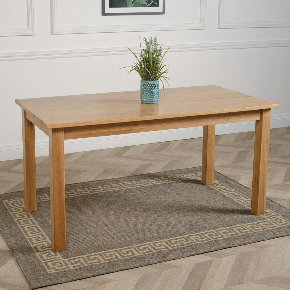 image 1 of Oslo Minimalist Solid Oak Dining Table - 180cm