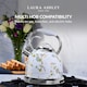 image 5 of Laura Ashley Elveden White 2.5L Stove Top Whistling Kettle