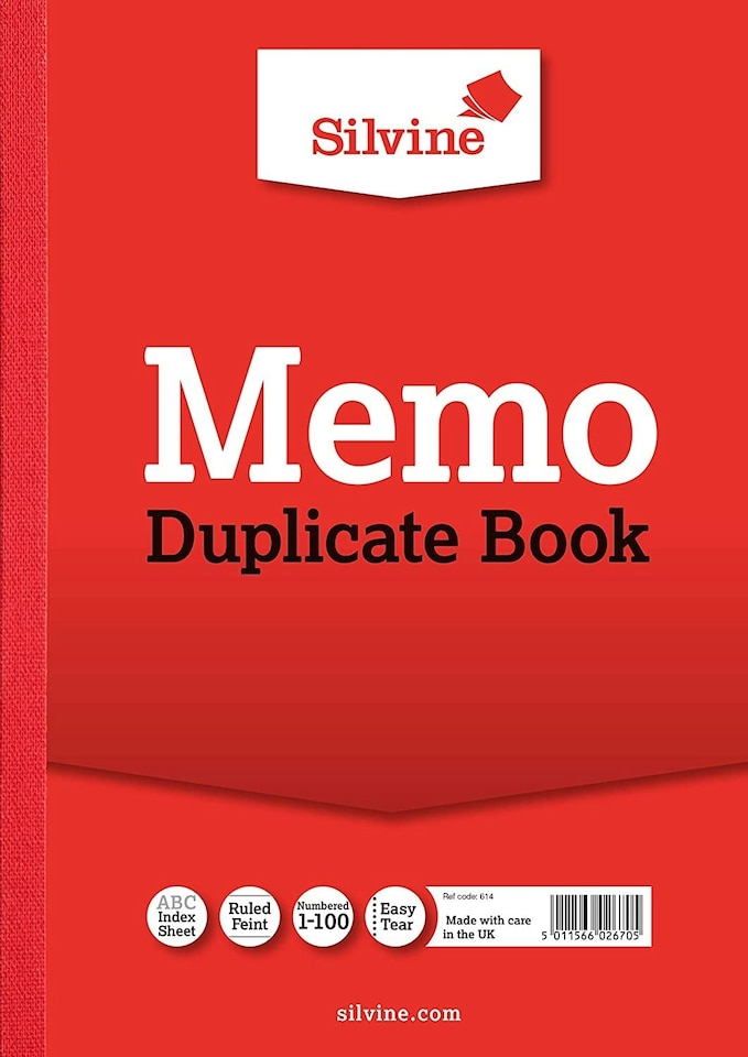 image 1 of A4 Duplicate Memo Book