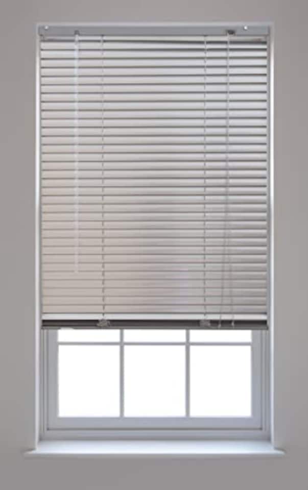 image 1 of Aluminium Venetian Blinds | 130cm Wide x 210cm Long | Silver | Silver | (W) 130cm x (L) 210cm