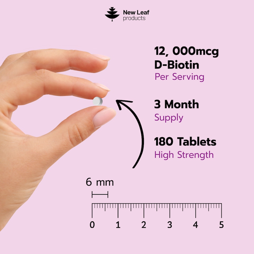 image 1 of Biotin Hair Growth Vitamins 12,000mcg, Enriched with Zinc 365 Tablets