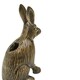image 10 of Cast Aluminium Hare Candle Holder - Aluminium - L9.5 x W10 x H18 cm - Antique Brass | Brown | 1