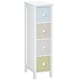 image 1 of HOMCOM Drawer Cabinet, 4 Drawer Storage Organizer Unit Bathroom Bedroom