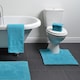 image 3 of Heavyweight Reversible Pedestal Toilet Mat - Turquoise