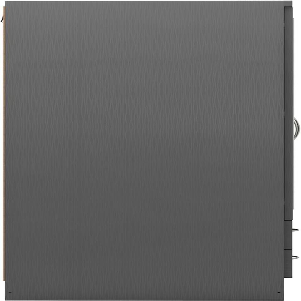 image 1 of Nevada 3 Door 2 Drawer Mirrored Wardrobe Grey | 3D Effect Grey