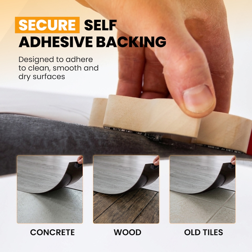 image 1 of Self Adhesive Floor Planks | 5.9x35.9in (91.4x15.2cm) Each | Peel & Stick Vinyl Flooring | Grey Wood Effect | Easy DIY | Stick On Tiles for Home Floors | Grey | 1.39 sqm