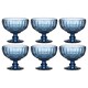 image 1 of Set of 6 Vintage Blue Glass Trifle Bowl and Dessert Bowls Wedding Decorations Ideas 300ml | Blue | Blue | Medium | 6
