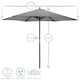 image 3 of Harbour Housewares Wooden Garden Parasol - 2.7m - Grey Grey