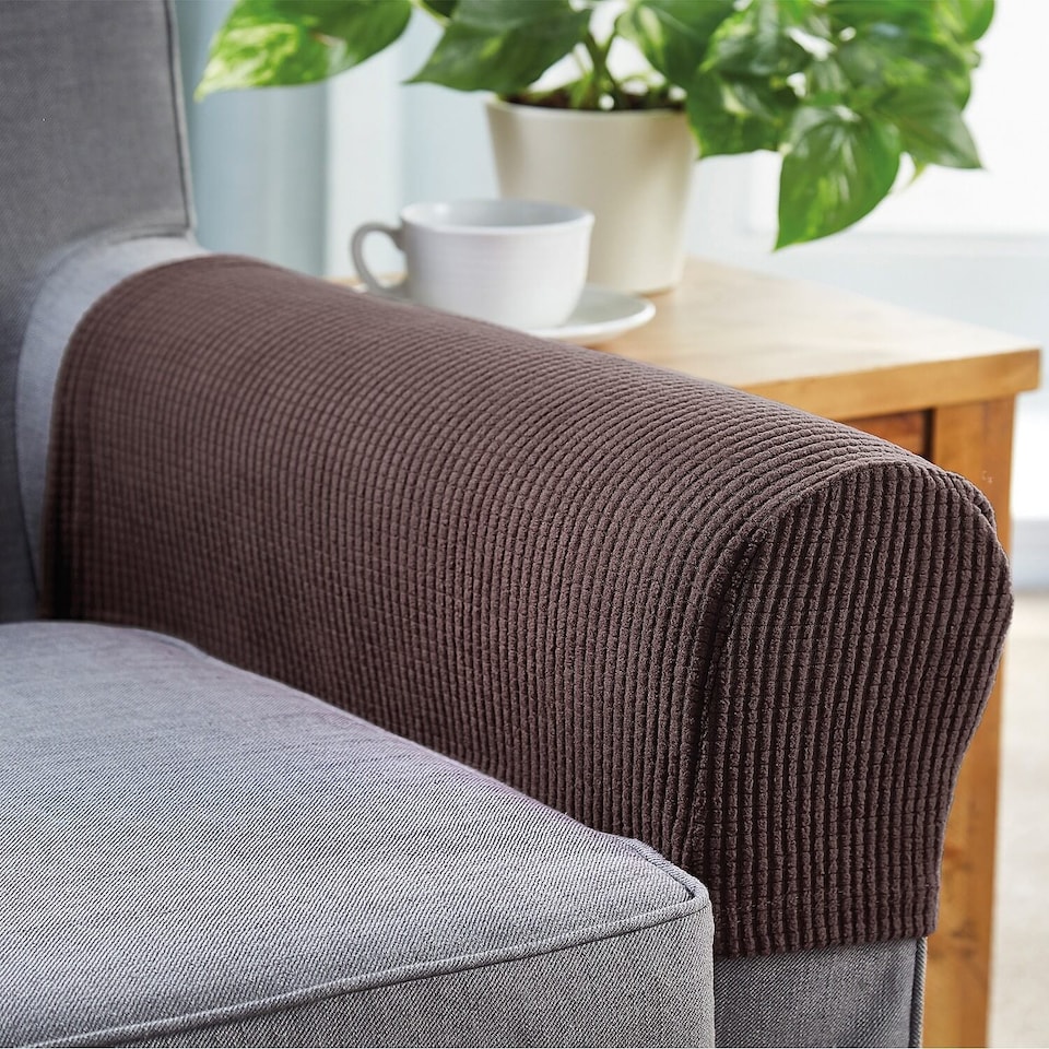 Coopers Of Stortford Stretch Armchair Arm Covers Sofa Protector Washable