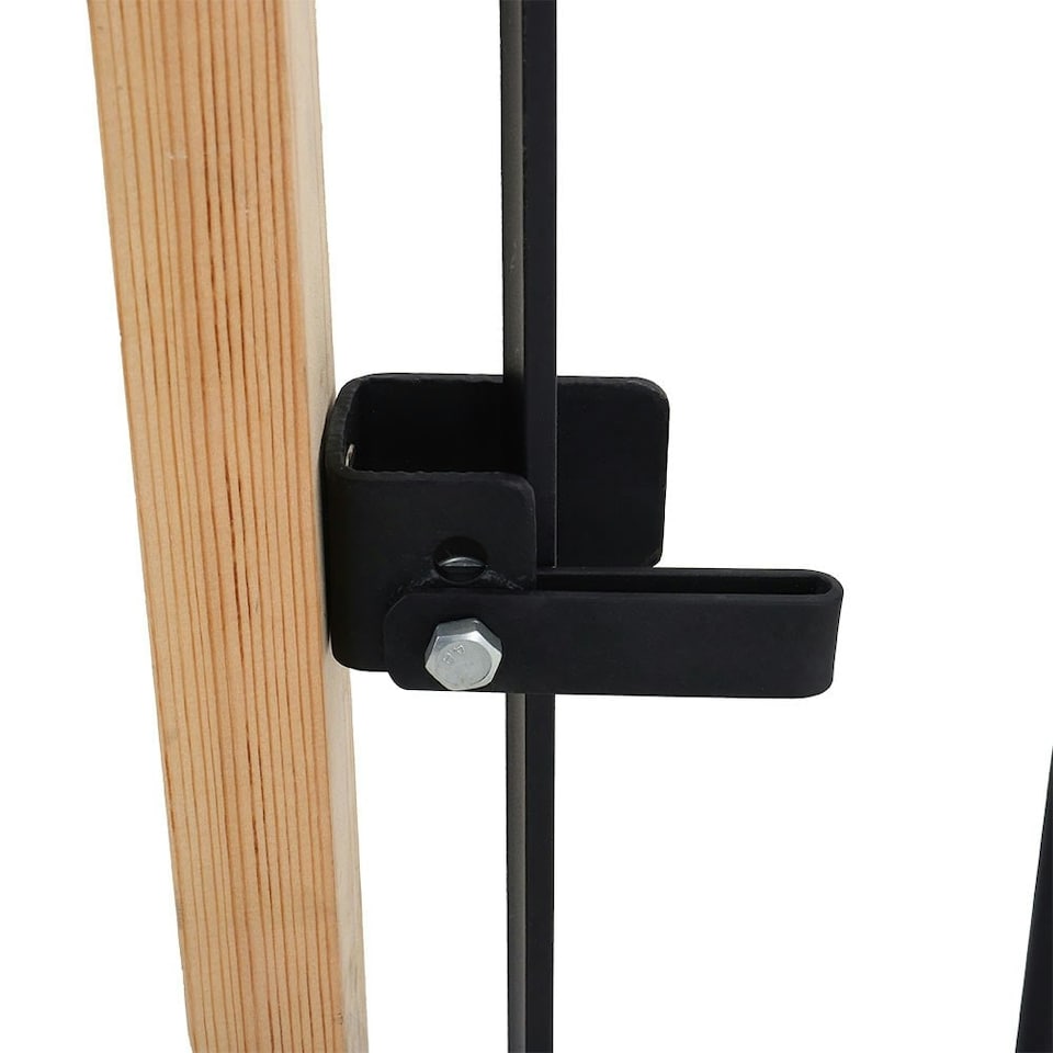 image 1 of Living and Home Modern Metal Garden Gate, Black