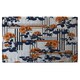image 1 of Geometric Lines & Flowers (Bath Towel)