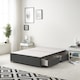 image 2 of Astoria Divan Bed Base with 2 Drawers & 30 Inch Diamante Headboard in Tweed Fabric | Grey | Charcoal | Small Double