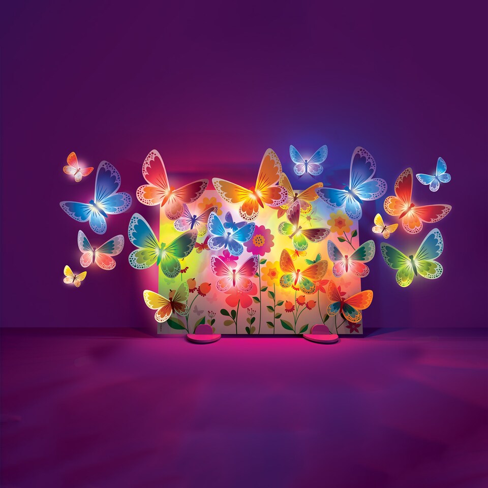 image 1 of Kidzmaker - Glow 3D Butterfly Canvas