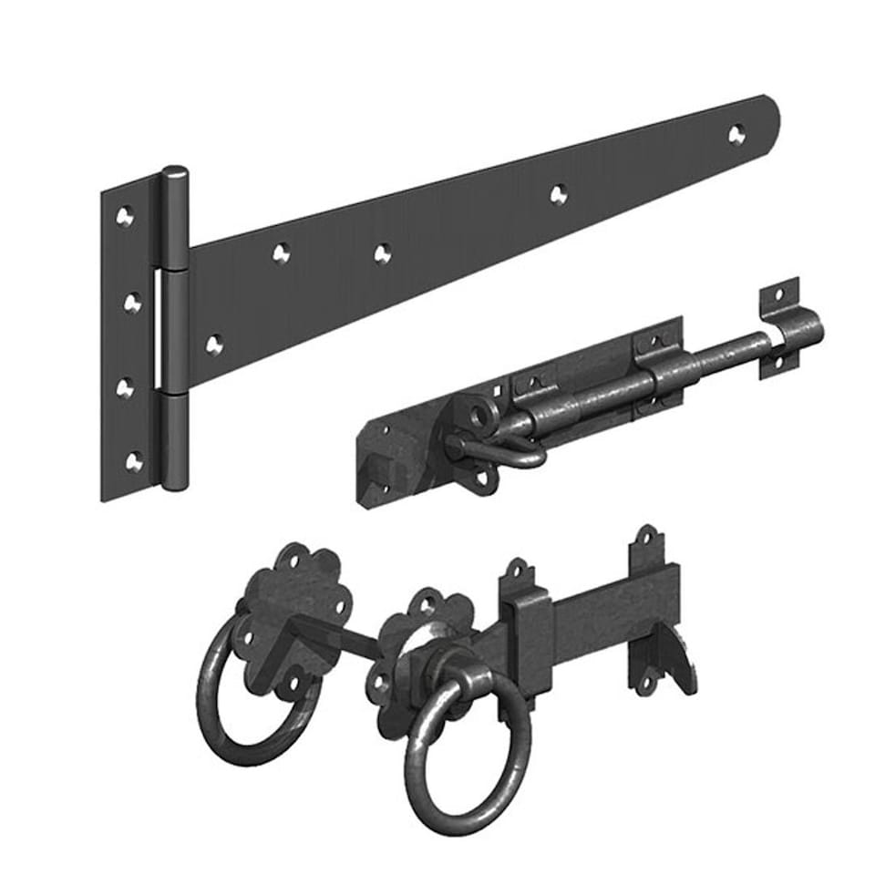 GateMate Black Side Gate Kit Ring Latch