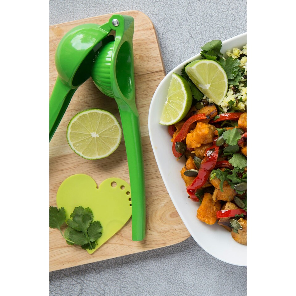 image 1 of KitchenCraft Lime Squeezer Green Plastic