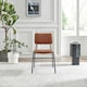 image 4 of Furniturebox Delta 2x Tan Faux Leather Black Legs Dining Chair