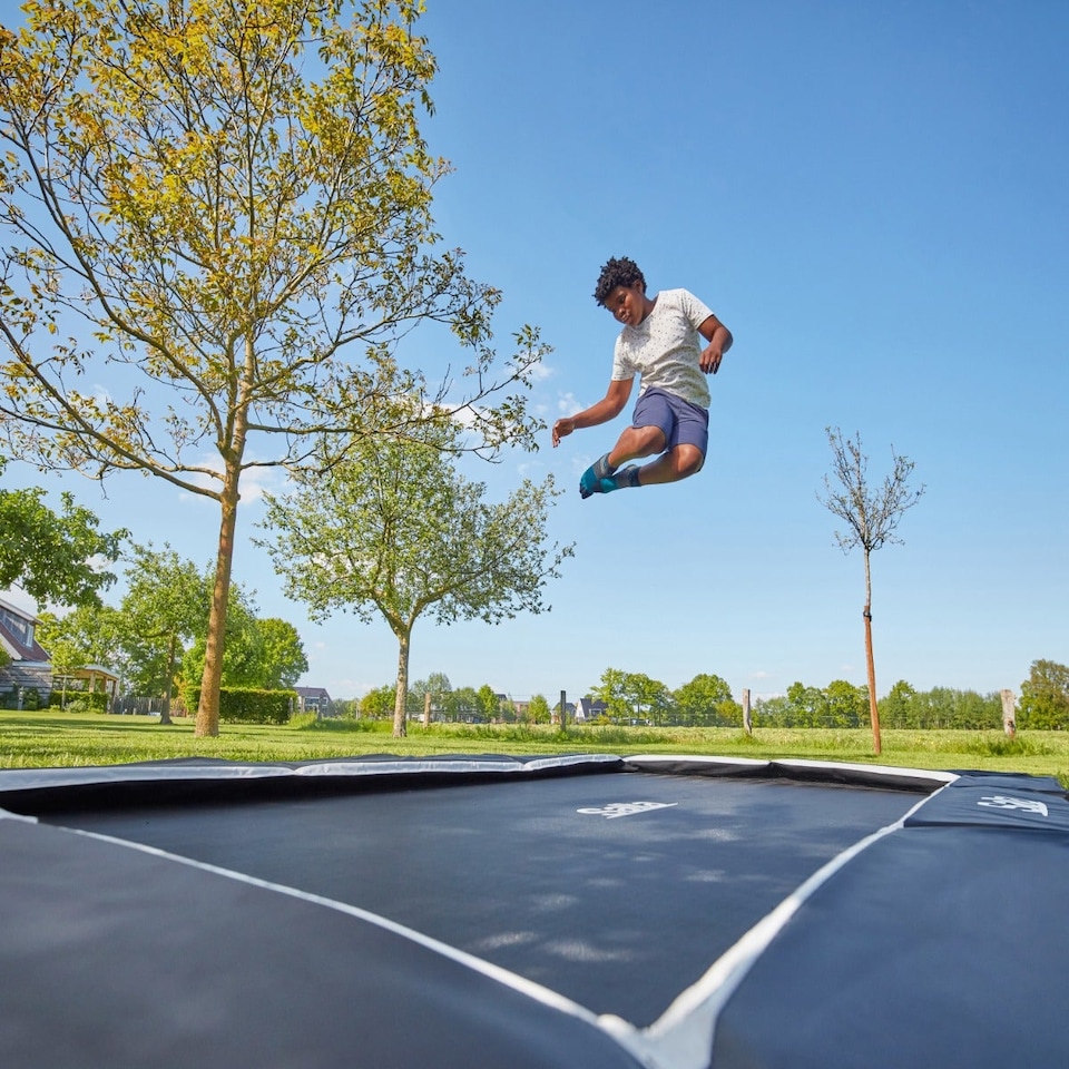 image 1 of 13ft x 8ft Salta Black Royal Baseground Rectangular Trampoline
