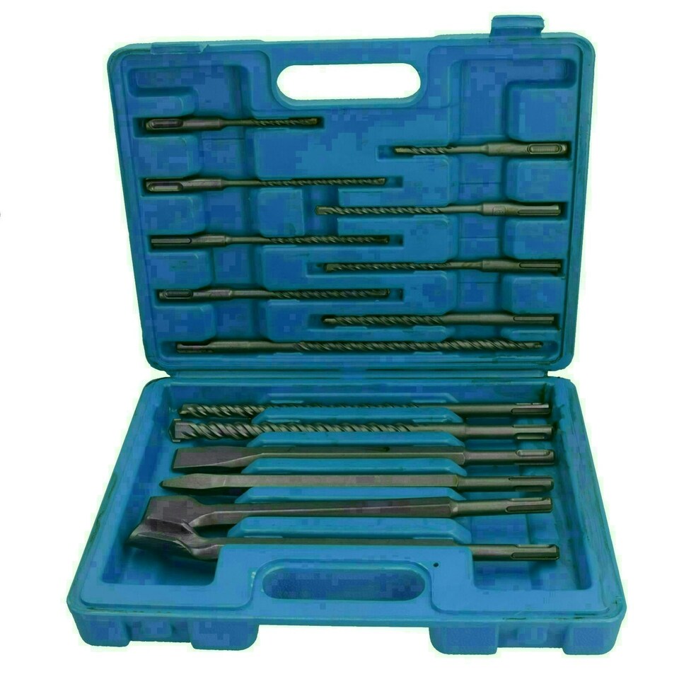 image 1 of SDS Plus Chisel Set Masonry And Steel Drill Bit Set 15pc SIL72