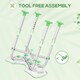 image 5 of HOMCOM Aluminium Shower Stool for Elderly Disabled Non-Slip Bath Stool Green
