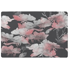 Imprints Flowers And Leaves Of Wild Rose Rug | Multi