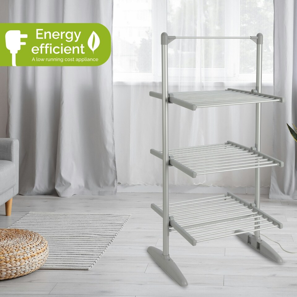 image 1 of Rediffusion 3 Tier Heated Clothes Airer