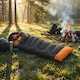 image 2 of Outsunny Sleeping Bag for Adults, Lightweight & Compact Sleeping Bag | Grey | Grey | 215 x 75 x 10 cm