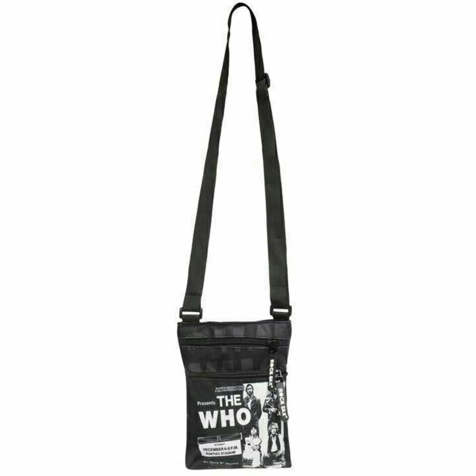 image 1 of Rock Sax Presents The Who Crossbody Bag - Black/White - One Size Black
