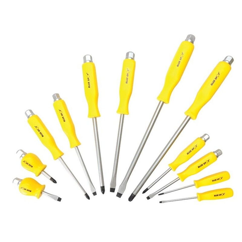 Bluespot Tools Hex Drive Screwdriver Set,12 Piece - Multi Colour - One Size