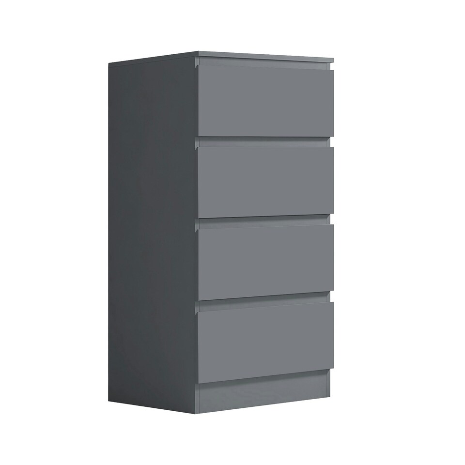 image 1 of FWStyle Stora 4 Drawer Chest of Drawers - Matt Dark Grey